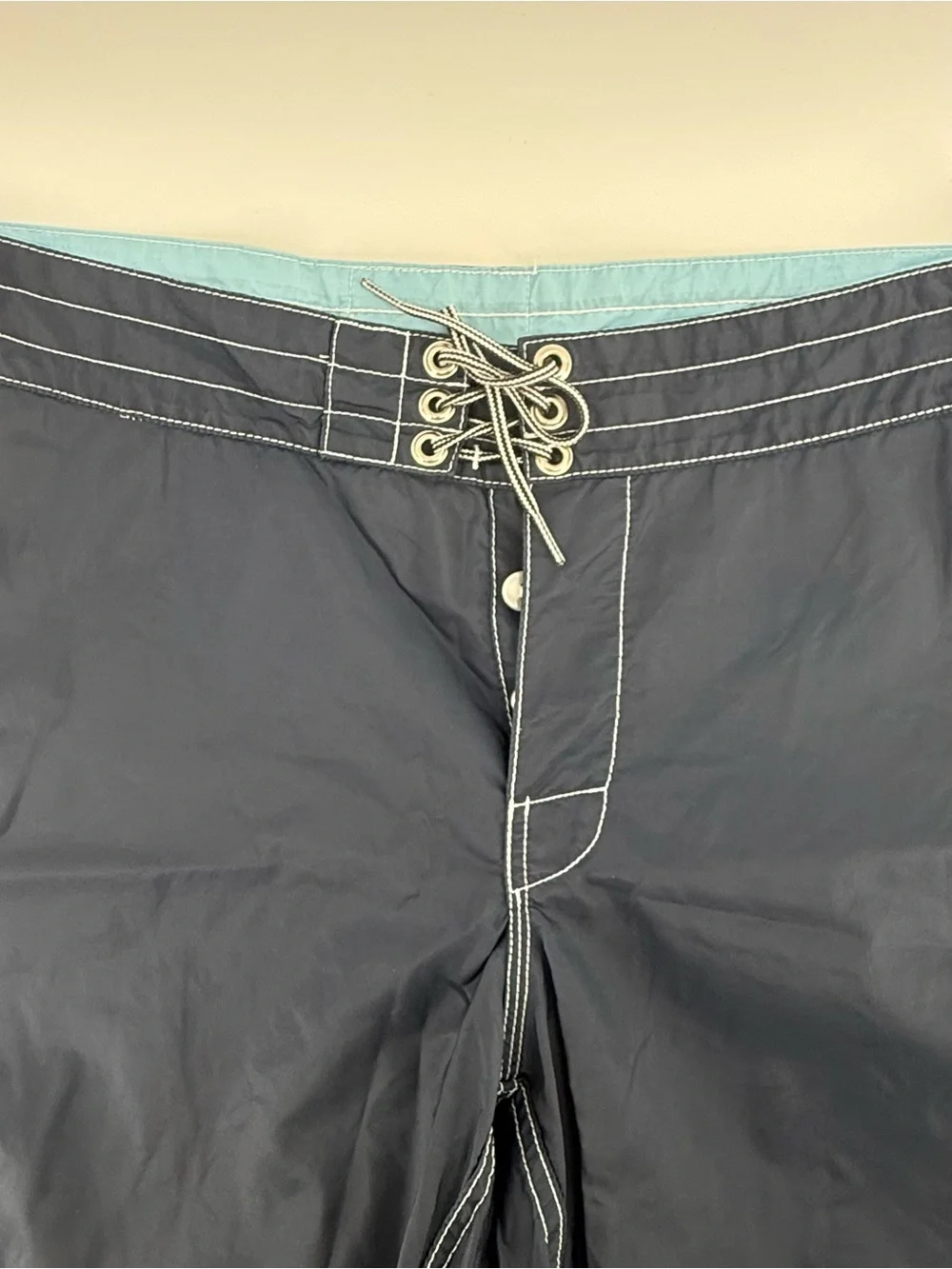 Birdwell Beach Britches Mens 33 Navy Blue 311 Board Shorts 8” Nylon USA Made